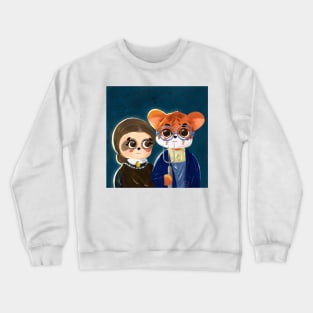 staring at handsome tiger gothic Crewneck Sweatshirt